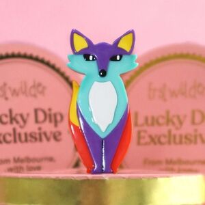 Colorful Fox Brooch Erstwilder Varuka Fox